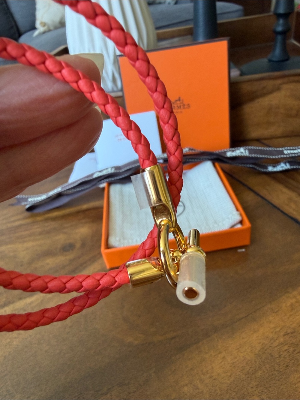 Hermès Glenan Braided Double Tour Bracelet with Gold Hardware NWT - Picture 3 of 5